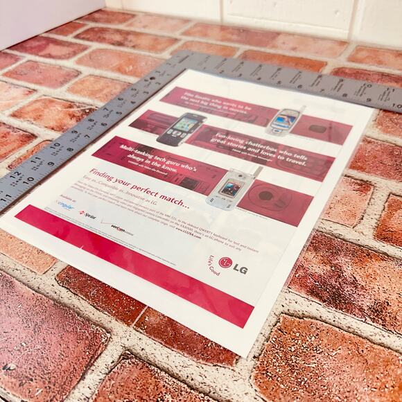 2005 LG Flip Cell Phone Ad Y2K Tech Nostalgia Original Vintage Print Ephemera - Picture 4 of 6